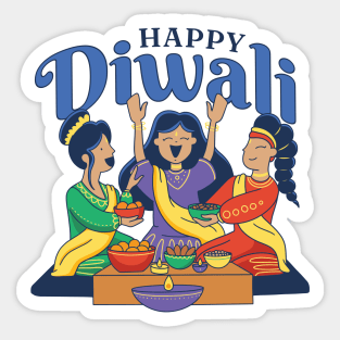 Festival of Lights Deepavali - Happy Diwali Sticker